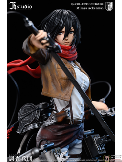 Фигурка статуя 1/4 Микаса Аккерман (Mikasa Ackerman GK Statue jr studio)