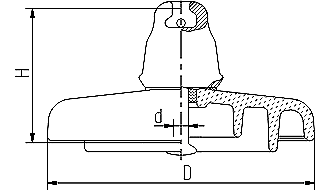 Изоляторы линейные подвесные с увеличенным вылетом ребра ПСВ-160А, ПСВ-210А