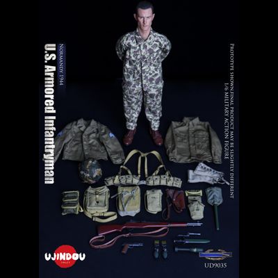 Американский пехотинец в Нормандии - Коллекционная ФИГУРКА 1/6 U.S. Armored Infantryman Normandy 1944 (UD9035) - UJINDOU