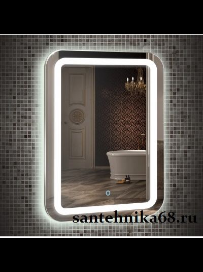 Зеркало для ванной комнаты Mixline Премьер Мальта 550х800 (ШВ) с LED подсветкой и сенсорным выключателем