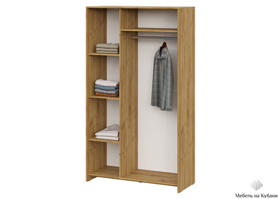 Дольче Шкаф трехстворчатый Дуб золотой/Белый