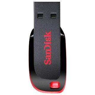 флешка SanDisk 16GB USB Cruzer Blade чёрная