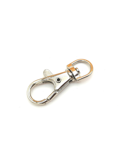 Карабин для сумок, 40*12 мм (под ремень 8 мм) серебро