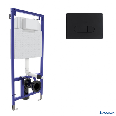 Инсталляция VISAM SLIM 525 для подвесного унитаза (D5 Soft Touch чёрная)