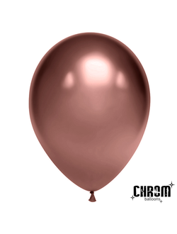 Воздушный шар розовый хром