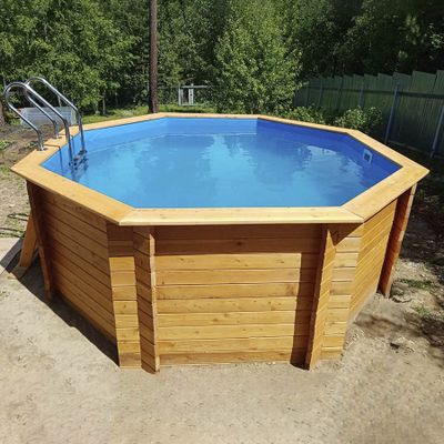 Деревянный бассейн "Орон" 370 х 370 х 130 см Кристалл