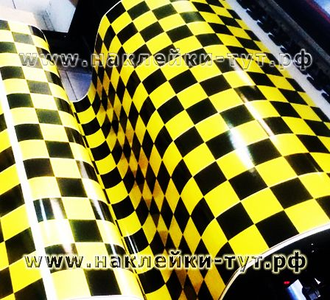 Заказать наклейки для Такси (от 35 р.) с шашками на борт. Магнитные шашечки для машин такси съемные.