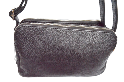 Итальянская черная сумка из натуральной кожи