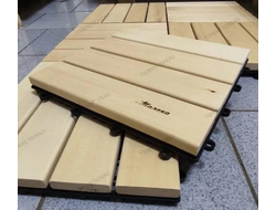 Паркет банный/садовый на пластиковой подложке