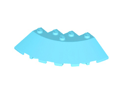 Brick, Round Corner 6 x 6 with Slope 33 Edge, Facet Cutout, Medium Azure (95188 / 6097339 / 6179741)