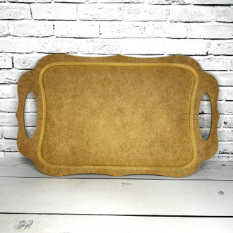 Поднос фигурный №3 400*240 заготовка для декупажа и росписи