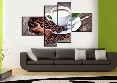 Модульная картина "Кофе с молоком"