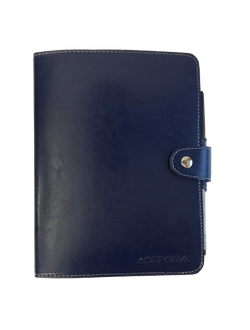 Многоразовый зож ежедневник, формат А5 (148 х 210 mm), обложка из экокожи синего цвета