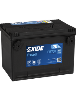 АККУМУЛЯТОР автомобильный EXIDE EXCELL EB708 (БОКОВЫЕ КЛЕММЫ) L+ 70Ah 740А (En)