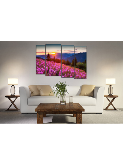 Модульная картина "Цветущий склон"