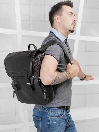 Кожаный рюкзак Santerno brown (арт. 3007-04)