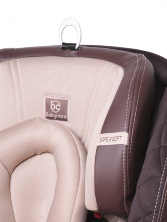 Автокресло Baby Care Shelter 0-36кг, IsoFix, поворотная база 360, Eco Brown / Beige