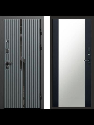 Дверь входная Прайм с большим зеркалом