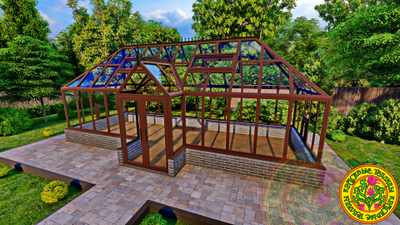 Английская теплица с тамбуром