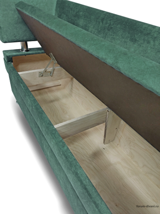 Кухонный ДИВАН "ФОРУМ-4" с боковой спинкой, Зеленый Левый