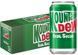 Mountain Dew Real Sugar 355мл - купить газированный напиток Маутин Дью ...