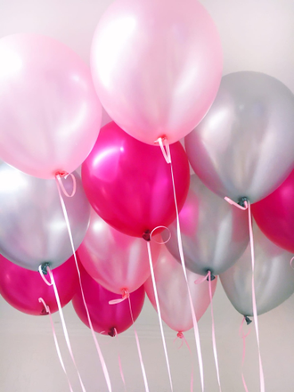 розовые и малиновые шары краснодар