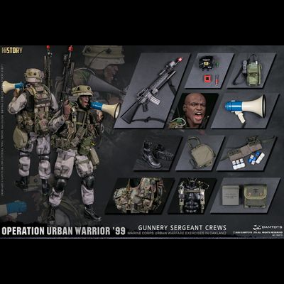 Американский морпех - сержант Крюс - ФИГУРКА 1/6 scale Operation Urban Warrior ‘99 - Marine Corps urban warfare exercises in Oakland “Gunnery sergeant Crews” (78080) - DAMTOYS