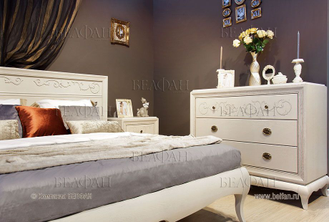 Кровать "Соната" 180 с декором (низкое изножье)