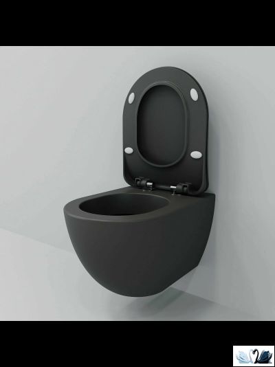 Унитаз Creavit Free FE320-11AM00E-0000, Antrasit, подвесной, графит матовый