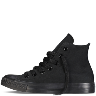 Converse All Star Monochrome Black черные высокие (36й и 37й размер)