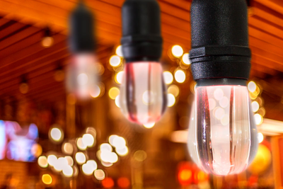 Уличная Ретро гирлянда, , E27, шаг 60 см, 7 метров, 220 V, стиль лофт.