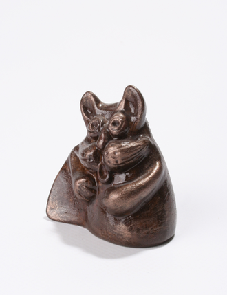 СУВЕНИР "ПОЮЩИЙ КОТ3" глазурь коричневая