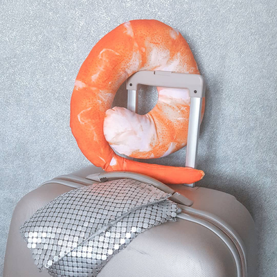 Дорожная подушка-подголовник антистресс "Креветка"