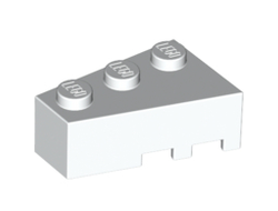 Wedge 3 x 2  Left, White (6565 / 4527764 / 656501)