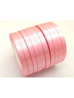 Лента атласная 6 мм, цвет светло розовый арт. 4