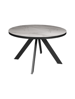 Danton черный/ керамика белый мрамор 120(+40)х90