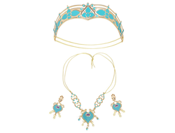 Набор Жасмин  (повязка, ожерелье, клипсы )