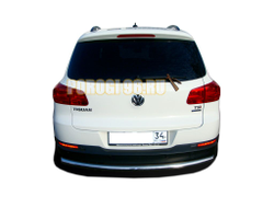 Защита заднего бампера (радиус) d60 для Volkswagen Tiguan 2011-2016
