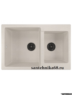 Мойка из искусственного мрамора MIXLINE ML-GM30 двухчашевая 500*770*200мм