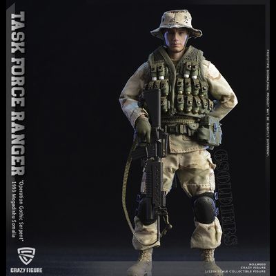 Гранатометчик 75-го полка рейнджеров Армии США ("Падение Черного Ястреба") - Коллекционная фигурка 1/12 scale US Military 75th Rangers Regiment - Grenadier (LW003) - Crazy Figure
