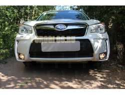 Защита радиатора Subaru Forester IV (US Version) 2013-2016 black верх PREMIUM