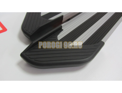 Пороги подножки "Luxe Silver" 1450 мм для Chevrolet NIVA 2002-