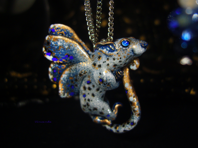 Волшебное колье "Снежная Ночница, Крылатая Мышка", Новогодний подарок