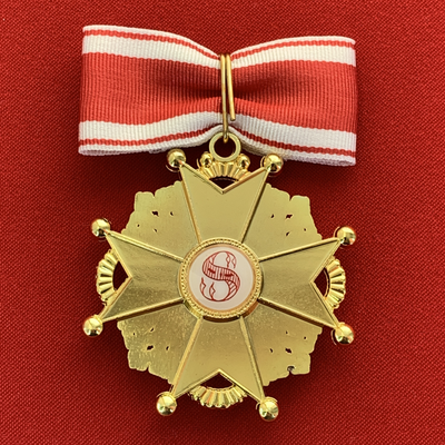 Орден Святого Станислава 2-й степени, с бантом из муаровой ленты. Полноразмерная копия LUX! Лот № 83.