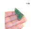 Авантюрин натуральный (галтовка) зеленый №1-33: 8,8г - 47*21*6мм