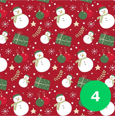 Бумага упаковочная для подарков "Новогодняя" (микс 3), лист 70*100см