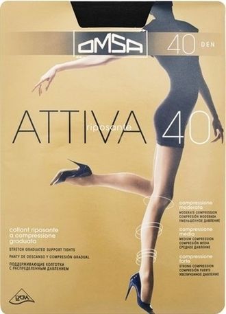 Колготки женские с шортиками Omsa Attiva 40 den