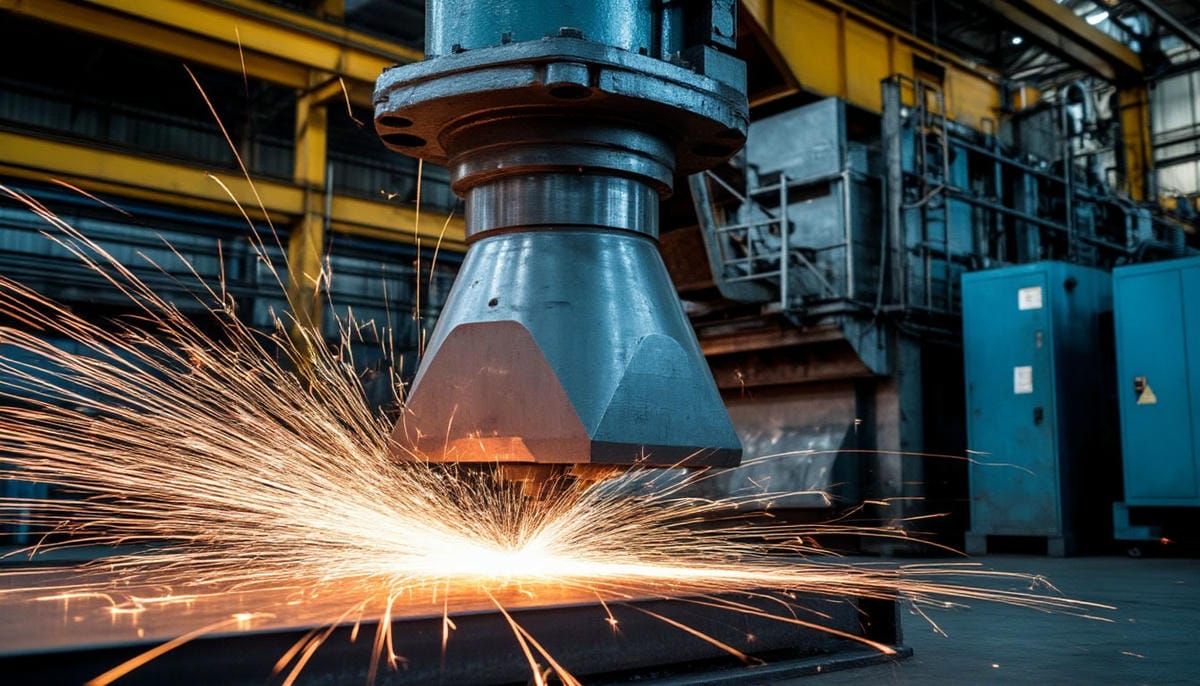 Производство и гибка граненой опоры освещения на заводе