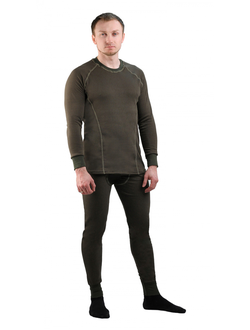 Термобельё в комплекте (фуфайка. кальсоны) Hobo Pro DryWarm (Стрейч-флис) хаки.