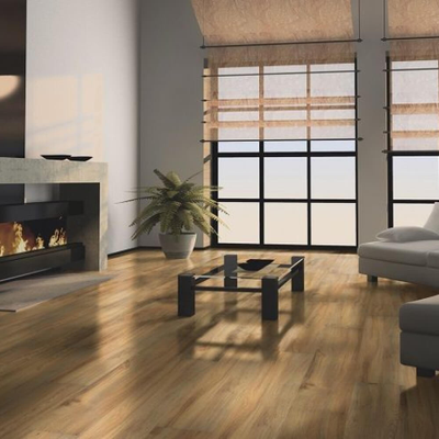 Биополы Wineo PURLINE 1000 wood Canyon Oak PL007R в интерьере гостиной